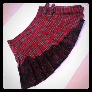 Pleated Micro Mini Skirt